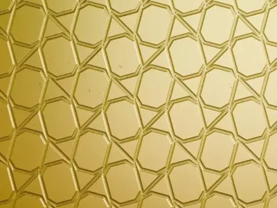 Golden Metal Plate PBR Seamless Texture