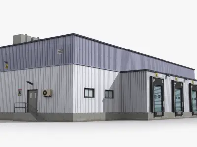 Factory x21 Low-poly 3D model