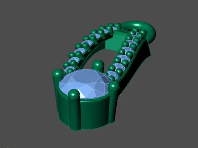 Women Pendants 3DM STL Pendant Renders Details 3D print model 3D print model