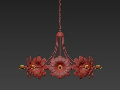 Currey Company Lighting Ottoline Chandelier 3D model