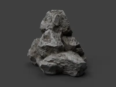 Rock 6-9 Low-poly 3D model