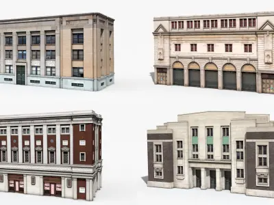  Apartment Building and Townhouse - 100 Models Collection 