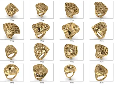 jewelry ring stl bulk collection 3D print model