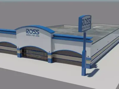 Ross Clothing Department Store Low-poly 3D model