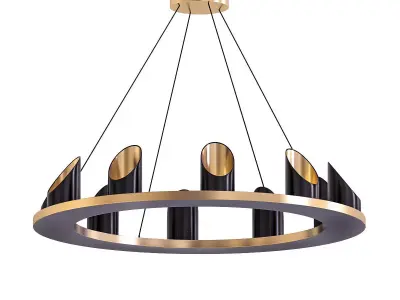 CUSTOM wooden chandelier 3D model