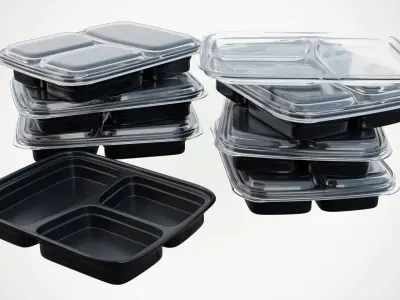 Meal Prep Containers - Disposable 3D model