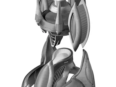 Sci Fi Building-Energy Column 01 3D model