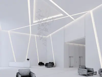 Modern Lobby 3D model purchase