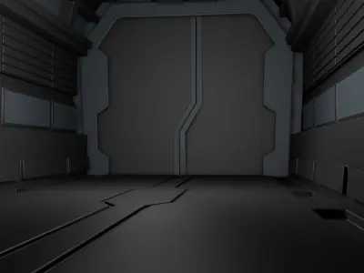 Sci Fi Corridor  Low-poly 3D model purchase