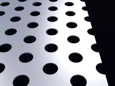 Perforated panel with 23 percent opening 25O97 3D model