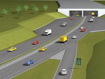 Highway scene 3D model