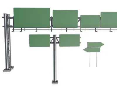 Street Elements Set 3D model