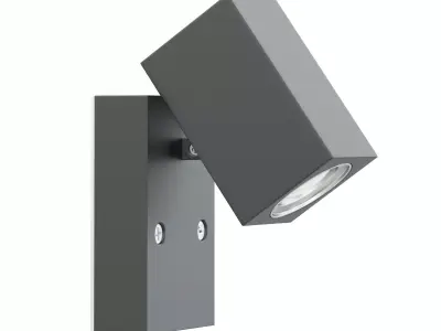 Black Wall Halogen 3D Model 3D model