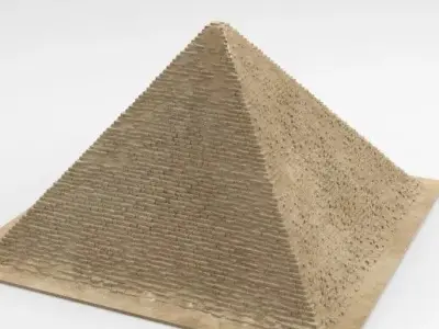 mykerinos pyramid 3d model ancient egypt giza  3D print model