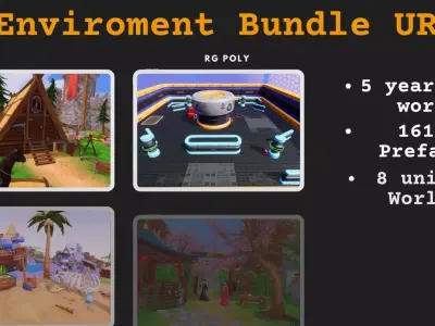 Stylized Bundle 8in1 Low-poly 3D model