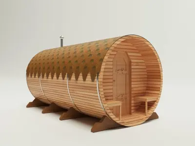 Bathhouse barell 3D model