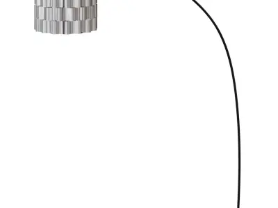 ALL STAR EL STAR SKAFTET CRAFT Arched floor lamp chrome  black 3D model