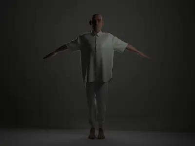 Steven Stylized NPR or Non-Photo Realistic 3D model