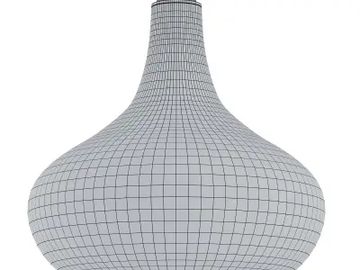  Matte Black Hammered Glass Mini Pendant Low-poly 3D model