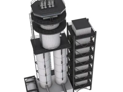 Refinery Modules collection 3D model