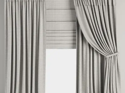 Curtain Set M65 3D model