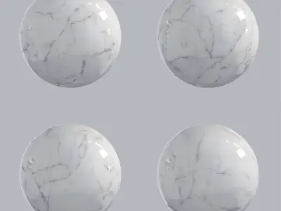 White Carrara Marble Texture PBR Vray Corona 400 x 400 cm Texture