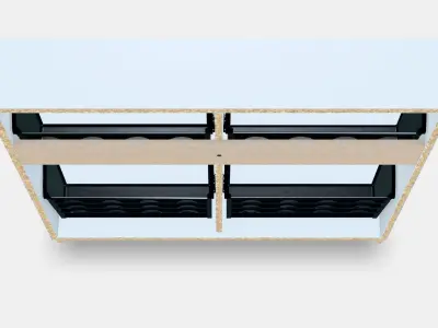 STALL Shoe cabinet with 4 compartments 1 Low-poly 3D model