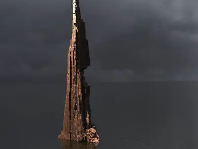 Tatooine Ship Ancient Temple 3 3D model