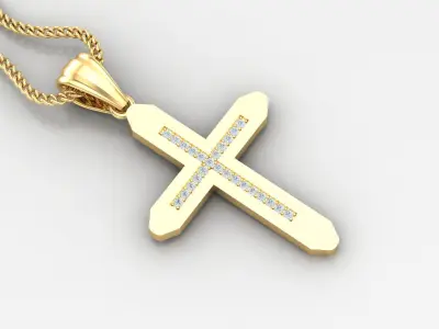 Cross Light Gold 4CP014 3DM STL 3D print model