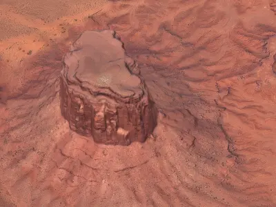 Monument Valley Butte Mountain 01 3D model
