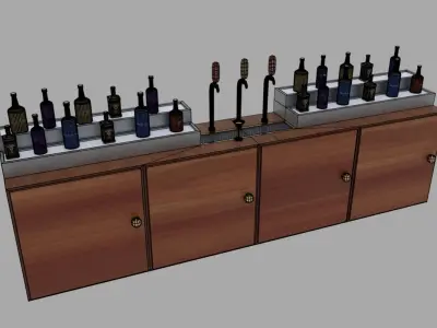 Low-Poly PBR Restaurant Pack Low-poly 3D model