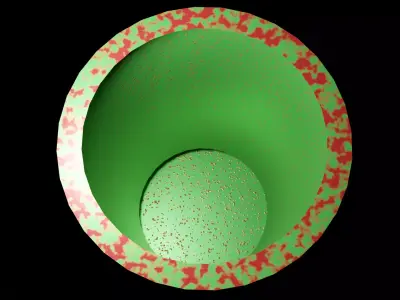 Metal vase in dented and rust material  Free low-poly 3D model