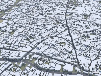 Saharanpur Uttar Pradesh India 30km Low-poly 3D model