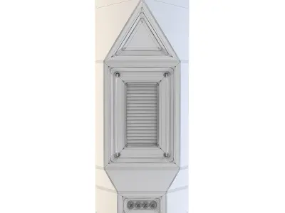 Space Station Wall - Corner Inside 3D model