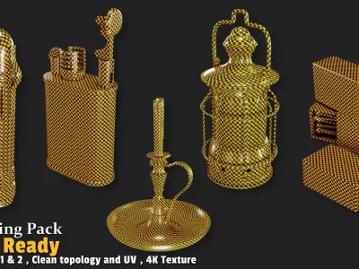 Lighting Props Game Ready VOL01 Low-poly 3D model