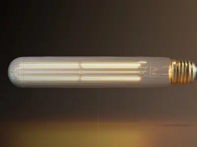 Long LED light bulb 3D model
