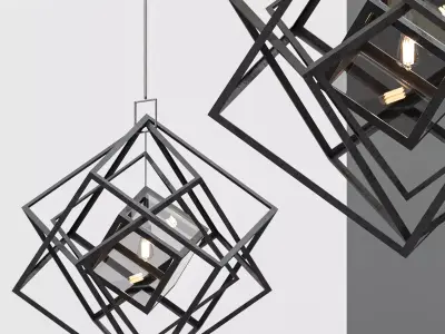 Cubist Small Chandelier 3D model