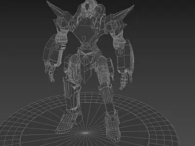 Cyborg Prototype Mecha Robot SciFi 3D model get