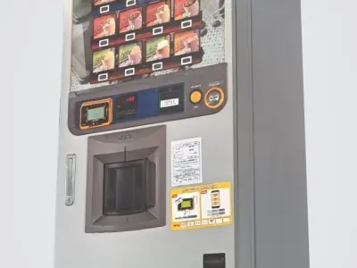 Korail Tea Vending Machine Low-poly 3D model