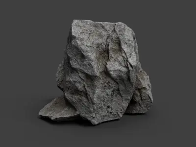 Rock 6-8 Low-poly 3D model