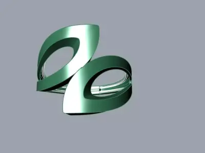 Modern Sculptural Adjustable Ring 3DM STL 3D print model get