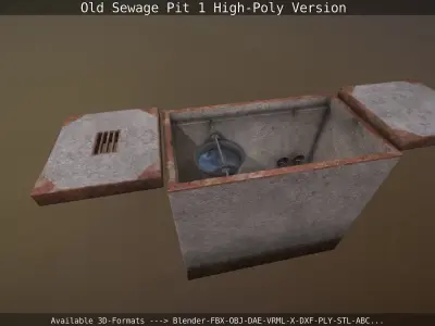 Old Sewage Pit 1 High-Poly Version 3D model