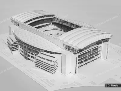 NRG Stadium - Houston Texas USA Low-poly 3D model