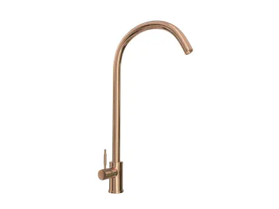 Ceramic Sink and Copper Faucet 3D model
