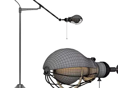 Steampunk Extension Pole Floor 3D model