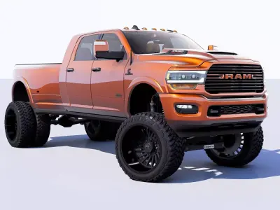 RAM 3500 Longhorn Mega Cab Dually 2024 Refresh 3D model