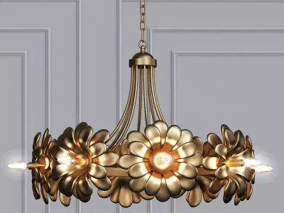 Currey Company Lighting Ottoline Chandelier 3D model