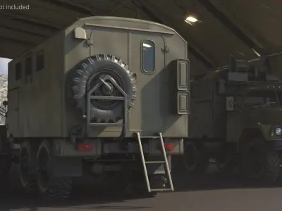  Heavy Military Truck with Box Van 
