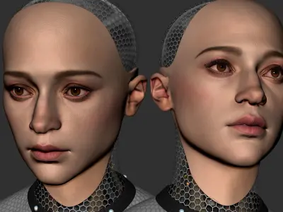 Ava - Alicia Vikander zbrush sculpt 3D model