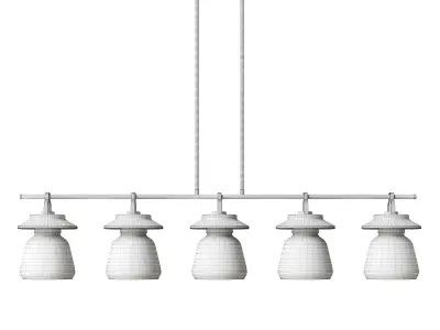 Highworth 5 Light Kitchen Island Linear Pendant 3D model